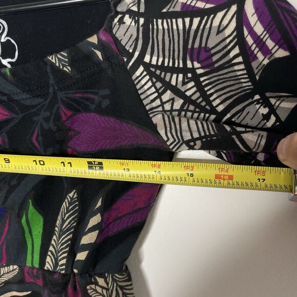 Desigual Bodycon Mini Dress S Long Sleeve Graphic Y2K Artsy Boho Streetwear - Picture 8 of 10